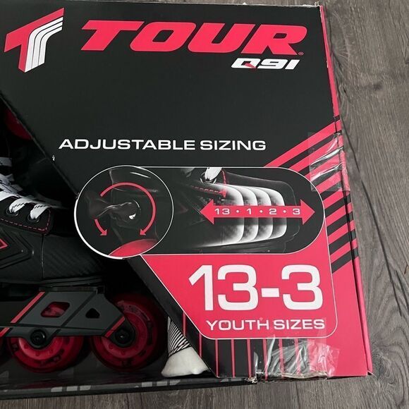 Tour Q91 Kids' Adjustable Inline and Roller Hockey Skates - Picture 4 of 6